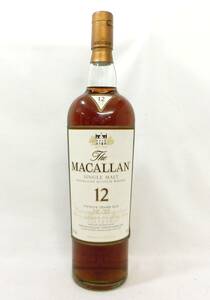 1000円スタート 酒 SCOTCH WHISKY The MACALLAN 12年 SINGLE HIGHLAND MALT 1000ml 40％ マッカラン スコッチ 未開栓 5 酒K504