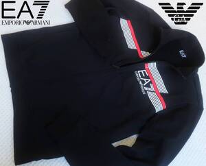 新品★EA7★エンポリオ アルマーニ★大きいサイズ★ブラック ジャージ ジャケット★アウター 黒 3XL★EMPORIO ARMANI☆073