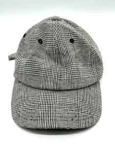 WEGO ウィゴー ユニセックス キャップ 帽子 ブラック×ホワイト クラシック チェック柄 Fサイズ