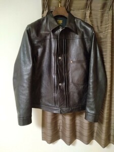 ファインクリークレザーズ　リッチモンドs66　オーバーシーズ　44 レザージャケット ホースハイド 馬革 本革 茶芯 LEATHERS