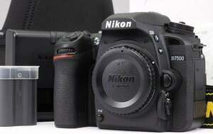 【 新品同様 | シャッター数 390回 】 Nikon D7500 ボディ 【 カメラケース 追加付属 | バッテリー劣化なし | 保護フィルム貼付済 】