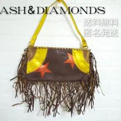 レア★ASH&DIAMONDS★キラキラ皮革bag★中ヒョウ柄裏地★新品