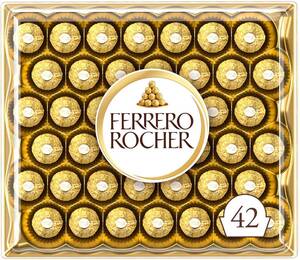 42粒入り×1個 フェレロ ロシェ Ferrero Rocher ヘーゼルナッツミルクチョコレート上品なチョコレート菓子 42粒 