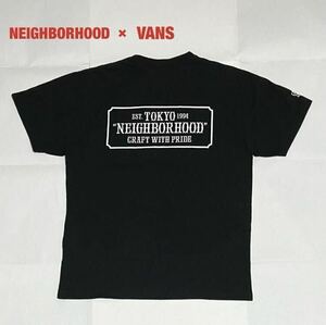 【希少】NEIGHBORHOOD×VANS　コラボTシャツ　ブランドロゴ　前後デザイン　ネイバーフッド　バンズ　ユニセックス　クルーネック　個性的