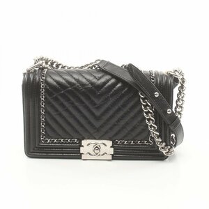 シャネル ボーイシャネル Vステッチ シェブロン ブランドオフ CHANEL その他 ショルダーバッグ レザー 中古 レディース