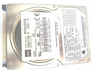 【中古HDD】東芝 2.5インチ内蔵HDD 80GB MK8025GAS IDE/ATA100 (9.5mm/4200rpm/8MB)《　(shin