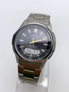 T877 極美品 CASIO カシオ 腕時計 WAVE CEPTOR 電波ソーラー WVA-M630 LEDライト 稼働