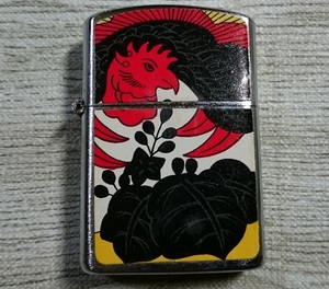 昭和レトロ　花札柄　オイルライター/長期保管品/未使用品