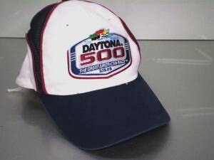 デイトナ500 51th Annual NASCAR RACINGベースボールキャップ メッシュ/ホワイト/ネイビー中古品