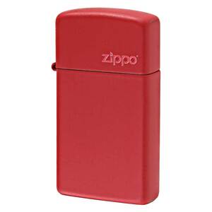 Zippo ジッポライター スリム レッド マット ジッポ ロゴ SLIM Red Matte Zippo Logo 1633ZL メール便可