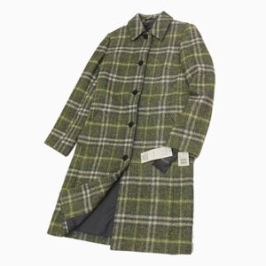 新品 参考定価25万◇BURBERRY LONDON ウール100％ ロングコート バーバリーチェック柄 バーバリー ロンドン レディース 美ライン