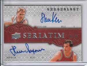 【STEVE KERR/JOHN PAXSON】2007-08 UPPER DECK CHRONOLOGY コンボ直筆サインカード 48/90