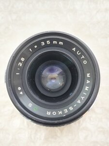 ジャンク AUTO MAMIYA SEKOR CS 1:2.8 f=35mm 49 Lens 日本製 レンズ カメラ 一眼レフ ブラック ■ 昭025 三