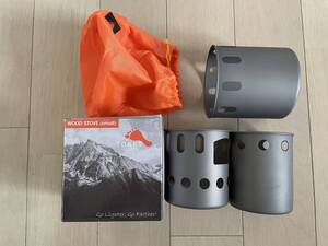 未使用 TOAKS TITANIUM WOOD STOVE　smallサイズ STV-12 トークス チタン製 ストーブ