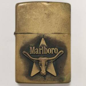 ZIPPO Marlboro ジッポ マルボロ オイルライター 水牛モチーフ 1993年製 火花確認済み ジッポー マールボロ