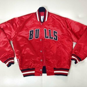 USA製 シカゴブルズ スターター スタジャン L ナイロンジャケット ヴィンテージ 90s STARTER Chicago Bulls NBA