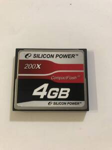 【中古】SILICON POWER シリコンパワー CompactFlash 200X ４GB CFメモリカード （ジャンク）