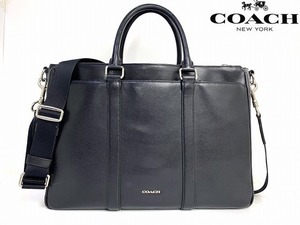 送料無料★ コーチ メンズ COACH メトロポリタン レザー 2Way ビジネスバッグ ブリーフケース ショルダー トート ブラック