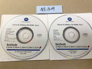 NE1309/中古品/KONICA MINOLTA Driver &Utilities CD-ROM プリンタ-ドライバ- for Windows Ver. 3.00 bizhub C554/C454/C364/C284/C224
