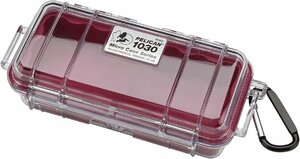 新品 PELICAN 1030 CASE ペリカンケース マイクロケース カラー:クリア/レッド 外寸:19.1 x 9.8 x 6.2cm ケース用品 [MM51483]