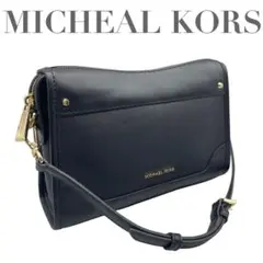 MICHEAL KORS ショルダーバッグ ゴールド金具 ロゴ レザー