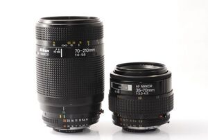 ★実用美品★ ニコン NIKON AF NIKKOR 70-210mm F4-5.6 / 35-70mm F3.3-4.5 ★レンズ2本セット★ #X18047055