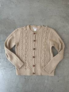 超希少！美品！USA購入！80s 90s ORVIS オービス カシミヤカーディガン セーター ニット くるみ アウトドア 大きいサイズ(42)