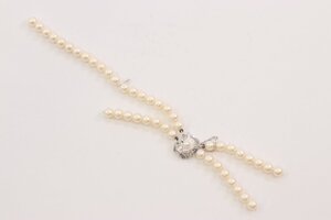 【ジャンク品】MIKIMOTO ミキモト 留め具シルバー 真珠 パール 約5.5-5.7ｍｍ珠 ブレスレット アクセサリー 3546-A