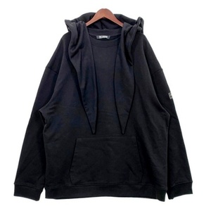 ラフシモンズ 22AW Cotton Hoodie スウェット プルオーバー パーカー フーディー 美品 裏起毛 Lサイズ RAF SIMONS トップス DM10165■