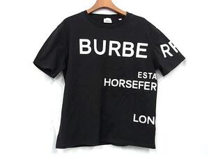 1円 ■美品■ BURBERRY バーバリー コットン100％ Tシャツ 半袖 トップス 洋服 メンズ レディース ブラック系 BN0206