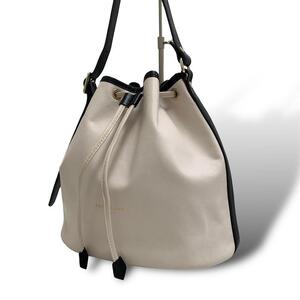 【貴重】LONGCHAMP ロンシャン レザー 巾着 ショルダーバッグ 極美品