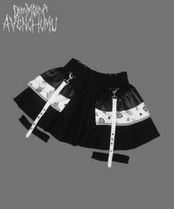 AVENCHUMU DimMoire garter belt スカート 黒白