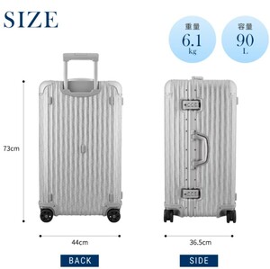 正規品 新古品 DIOR and RIMOWA トランク キャリーバッグ スーツケース ディオール 90リットル 90L リモワ シルバー オブリーク 4輪