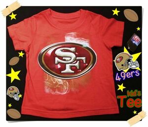 アメリカ直輸入　NFL　SF　サンフランシスコ　フォーティーナイナーズ　49ers　子供用　半袖　Ｔシャツ　アメフト　赤　4T　100ｃｍ