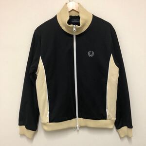 (25)Fred Perry フレッドペリー 裏ボア トラックジャケット M ブラック 黒 ジャンパー アウター ジップアップ