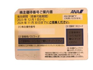 ★★★ANA株主優待券24年11月期限1枚★★★