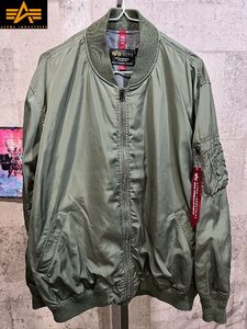 ALPHA Industries 薄手 MA-1 中綿無し ルーズ M セージグリーン アルファインダストリーズ TA7073-019