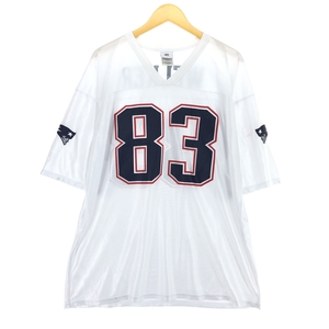 古着 TEAM APPAREL NFL ニューイングランドペイトリオッツ Vネック ゲームシャツ フットボールシャツ メンズXL /eaa453333