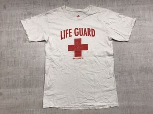 ヘインズ Hanes オールド アメカジ サーフ ハワイ HAWAII ライフガード LIFE GUARD NORTHSHORE 半袖Tシャツ メンズ コットン100% S 白