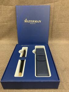 ②WATERMAN ウォーターマン PARIS ボールペン回転式 ブラック ケース付き 筆記用具 文房具 ご