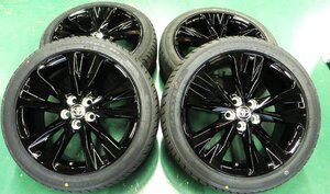 業者塗装後未使用 カローラツーリング 純正 17インチ 215/45R17 プリウス CT ウィッシュ カルディナ 7.5J 5H100 黒塗装 ピアノブラック