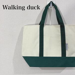 IK351 Walking duck ウォーキングダック ワンポケット ナイロン バッグ トート エコバッグ 小バッグ