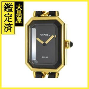 CHANEL　シャネル　時計　プルミエールM　H0001　レディース　クオーツ　GP/革　黒文字盤【431】2148103730573