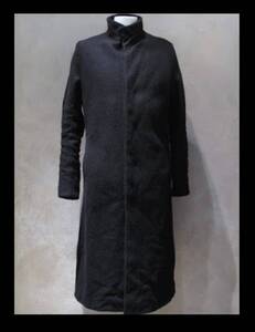 【美品】希少 LAYER-0レイヤー0 H WOOL ウール TRENCH COAT BLACK 48 カルペディエム アルティエリ ma+ LUC guidi