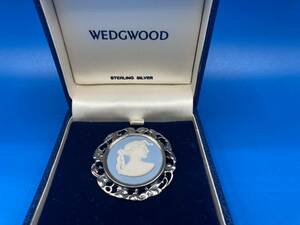 【保管品 ケースあり】Wedgwood ウェッジウッド　★ブローチ(925) ★サイズ 40mm ★重量　10.6g