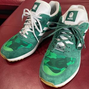 【送料無料】【美品】BAPE × UNDEFEATED × ZX 8000 A-ZX - GREEN CAMO A BATHING APE adidas 27cm ベイプ アディダス