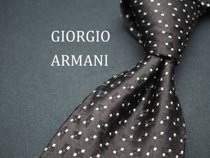 美品【GIORGIO ARMANI ジョルジオアルマーニ】 C1735 ブラック SILK ブランド ネクタイ 古着 良品