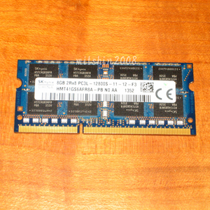 8GB Hynix PC3L-12800S(DDR3L-1600) 低電圧対応 SO-DIMM 204pin 動作確認済 クリックポストなら送料185円 [No.896]