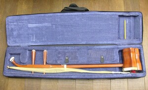 二胡　蛇革　楽器　弓ケース　時代古玩　中国弦楽器　中國