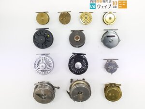 ハーディー ゴールデンプリンス5/6、スティールヘッド スピンフライ 他 フライリール 計13点セット ジャンク品